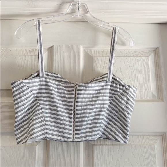 WAYF Striped Crop Top Large C125 - Picture 2 of 6